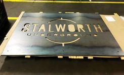 Water Jet Cnc Custom Business Sign Mild Steel Acrylic 2 small