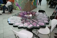 Plasma Cut Metal Outdoor Tables - Cafe, Porch, Dining 1 small