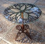 Plasma Cut Metal Outdoor Tables - Cafe, Porch, Dining 3 small