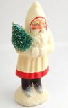 Wee Christmas Chalkware Belsnickle Santa From An Antique Chocolate Mold 2 small