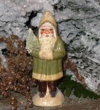 Wee Christmas Chalkware Belsnickle Santa From An Antique Chocolate Mold 4 small