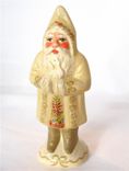 Wee Christmas Chalkware Belsnickle Santa From An Antique Chocolate Mold 5 small