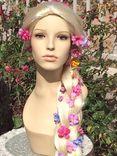 Rapunzel Tangled Braided Long Blonde Flower Custom Wig Costume 1 small