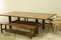 Arts And Crafts Dining Table And Benches 1 small