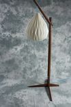 Egret Lamp: Fine Craft / Easy Japanese Joinery Assembly / Color Cord / Origami Shade 4 small