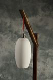 Egret Lamp: Walnut / Cotton Color Cord / East Fork Pottery Shade / Japanese Joinery Assembly 1 small