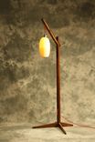 Egret Lamp: Walnut / Cotton Color Cord / East Fork Pottery Shade / Japanese Joinery Assembly 2 small