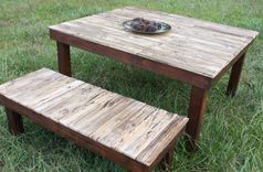 Farmhouse Dining Table And Bench 4 small