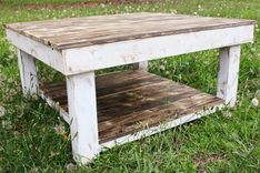 Shabby Farmhouse Reclaimed Wood Coffee Table 6 small