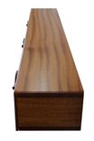 3 Drawer Floating Shelf | Solid Wood | Hand Carved Drawer Pulls 4 small