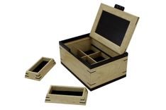 Men’S Valet & Watch Box | Solid Figured Maple & Wenge 2 small