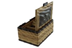 Sculpted Men's Valet & Watch Box | Solid Zebrawood And Wenge 2 small