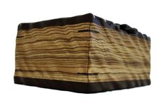 Sculpted Men's Valet & Watch Box | Solid Zebrawood And Wenge 1 small