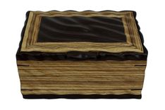 Sculpted Men's Valet & Watch Box | Solid Zebrawood And Wenge 6 small