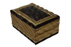 Sculpted Men's Valet & Watch Box | Solid Zebrawood And Wenge 5 small