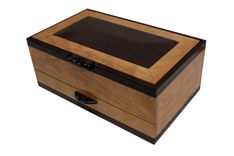 Men's Watch & Pen Box | Solid Figured Cherry And Wenge 6 small