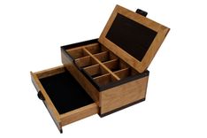 Men's Watch & Pen Box | Solid Figured Cherry And Wenge 4 small