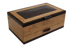Men's Watch & Pen Box | Solid Figured Cherry And Wenge 1 small