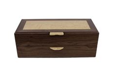 20 Watch Box With Sliding Drawer | Solid Walnut And Birdseye Maple 2 small
