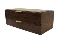 20 Watch Box With Sliding Drawer | Solid Walnut And Birdseye Maple 5 small