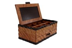 Sculpted Men's Watch & Valet Box With Sliding Drawer 2 small