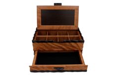 Sculpted Men's Watch & Valet Box With Sliding Drawer 3 small