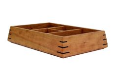 Valet Box | Solid Cherry With Wenge Splines 1 small