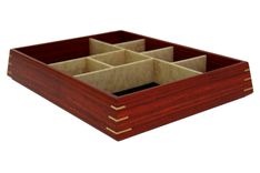 Valet & Watch Box | Solid Padauk With Birdseye Maple Dividers And Splines 3 small