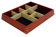 Valet & Watch Box | Solid Padauk With Birdseye Maple Dividers And Splines 1 small