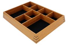 Valet & Watch Box | Solid Goncalo Alves With Wenge Splines 4 small