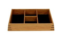 Valet Box | Solid Cherry With Wenge Splines 4 small