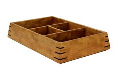 Valet Box | Solid Cherry With Wenge Splines 1 small