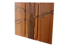 3 Panel Floating Tree (Solid Sepele & Walnut) 3 small