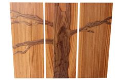3 Panel Floating Tree (Solid Sepele & Walnut) 1 small