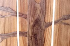 3 Panel Floating Tree (Solid Sepele & Walnut) 5 small