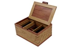 Men’S Valet & Watch Box | Solid Figured Cherry Wood & Bubinga 3 small