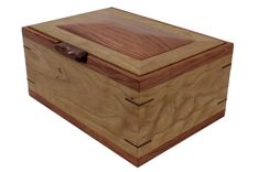 Men’S Valet & Watch Box | Solid Figured Cherry Wood & Bubinga 1 small