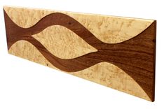 Eye Floating Wall Panel |Solid Birdseye Maple And African Mahogany 3 small