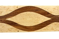 Eye Floating Wall Panel |Solid Birdseye Maple And African Mahogany 2 small