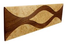 Eye Floating Wall Panel |Solid Birdseye Maple And African Mahogany 1 small