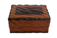 Sculpted Men's Valet & Watch Box | Solid Lacewood And Wenge 3 small
