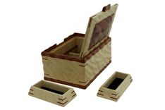 Sculpted Men's Valet & Watch Box | Solid Birdseye Maple And Bubinga 5 small