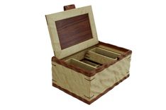 Sculpted Men's Valet & Watch Box | Solid Birdseye Maple And Bubinga 6 small