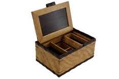 Sculpted Men's Valet & Watch Box | Solid Cherry And Wenge 4 small