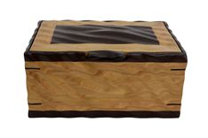 Sculpted Men's Valet & Watch Box | Solid Cherry And Wenge 2 small