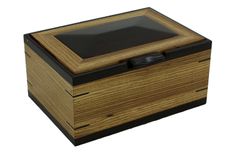 Men's Valet & Watch Box | Solid Zebrawood With Wenge Accents 4 small
