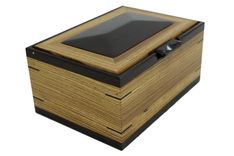 Men's Valet & Watch Box | Solid Zebrawood With Wenge Accents 2 small