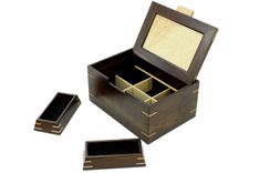 Men's Valet & Watch Box | Solid Peruvian Walnut And Birdseye Maple 2 small