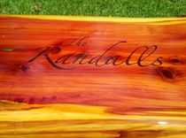 Live Edge Cedar Bench With Steel Powder Coated Legs 4 small