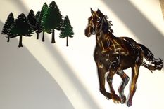 Pine Tree Forest Free-Form Metal Wall Art Sculpture 2 small